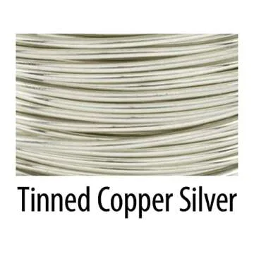 Artistic Wire, 18 Gauge Tarnish Resistant Tinned Copper Craft Wire, Silver Color, 4 yd