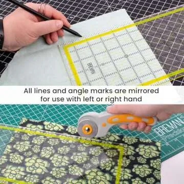 Breman Precision Quilting Ruler - 6x24 Inch Clear Acrylic Ruler for Cutting Fabric - Clear Sewing Rulers and Guides for Fabric and Other Materials - Quilting Rulers