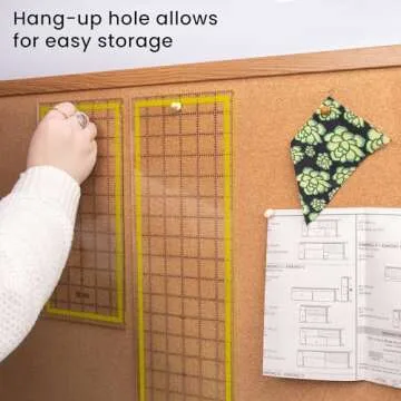 Breman Precision Quilting Ruler - 6x24 Inch Clear Acrylic Ruler for Cutting Fabric - Clear Sewing Rulers and Guides for Fabric and Other Materials - Quilting Rulers