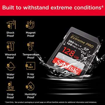 SanDisk 128GB Extreme PRO SDXC UHS-II Memory Card