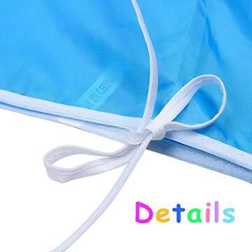 Mudder 2 Pieces Children's Art Smock, Artist Smock, Waterproof Painting Apron for Kids Toddler