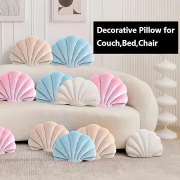 XIAIJIA Decorative Seashell Pillow for Cozy Home Decor