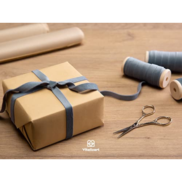 Vitalizart Dusty Blue Velvet Ribbon Set for Gift Wrapping