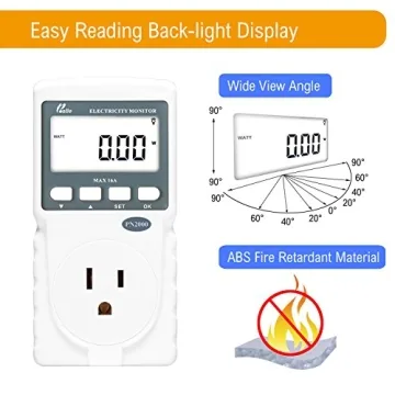 Poniie PN2000 Plug-in Electricity Usage Monitor for Energy Efficiency