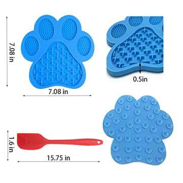 Dog Licking Mat for Anxiety Peanut Butter Slow Feeder Dog Bowls Dog Licking Pad with Strong Suction ...