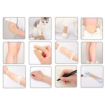 24 Pack Breathable Self Adherent Wrap, Athletic Elastic Non Woven Cohesive Bandage for Sports, First Aid Medical, Wrist, Ankle Sprains, Swelling and Vet Wrap 2 Inch 5 Yards (Rainbow Color).