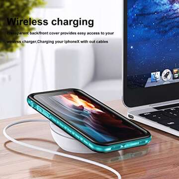 Janazan iPhone Xs Max Waterproof Case, IP68 Full Sealed Drop Resistant Protective Cover, Waterproof Shockproof Snowproof Dirtproof for Outdoor Sports [6.5 inch] (Blue)