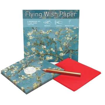FLYING WISH PAPER Almond Blossoms - Write it, Light it, Watch it Fly - Perfect Little Gift Wish Pape...