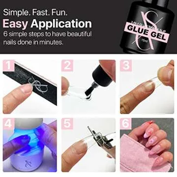 SXC Cosmetics 3 in 1 Nail Glue Gel for All Nail Applications