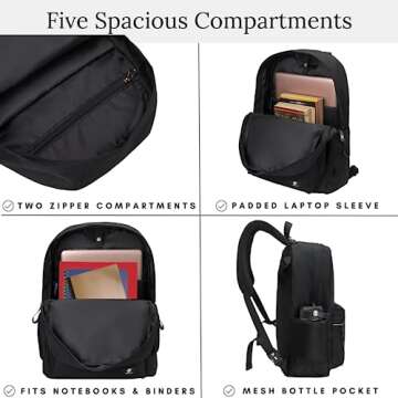 Fenrici Kids Backpacks for Girls, Boys, Kids' Bookbags with Padded Laptop Compartment, Durable, Large Capacity, 17 Inch