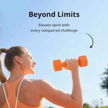 Portzon Neoprene Dumbbells: 1-15 LB Set of 2 with Colors