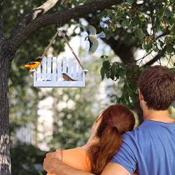 Worth Garden Handmade Wooden Bird Feeder for Outdoors