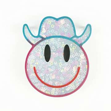 (300 Design Optional) MUBYOK M129 Cowboy Hat Face Silicone Freshie Mold for Baking Aroma Beads Car Freshie Supplies