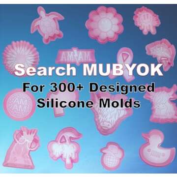(300 Design Optional) MUBYOK M129 Cowboy Hat Face Silicone Freshie Mold for Baking Aroma Beads Car Freshie Supplies
