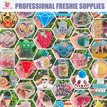 (300 Design Optional) MUBYOK M129 Cowboy Hat Face Silicone Freshie Mold for Baking Aroma Beads Car Freshie Supplies