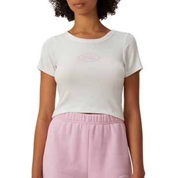 Land Rover Women's Emblem Baby T-Shirt - Elegant White for Trendsetters