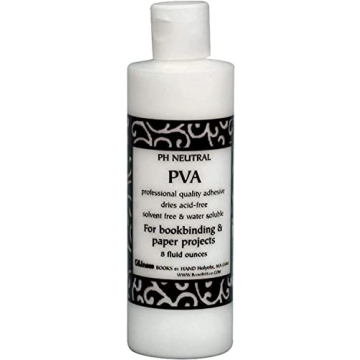 Books By Hand PVA Glue - Acid-Free, Water-Soluble Adhesive for Bookbinding & Crafts - 8 Ounce