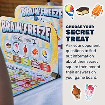 Mighty Fun! - Brain Freeze™ Board Game - Award-Winning Strategy Board Game with Secret Sweet Treats Using Memory, Logic and Deduction - Kids and Family Game - 2 Person or Teams - Ages 5+