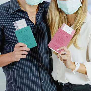 labato Passport Holder Women, Passport Wallet Travel Document Organizer, Waterproof Cruise Accessories Must Haves, Travel Essentials PU Leather Passport Cover for Women Men, Mint