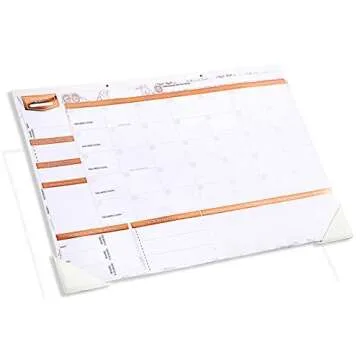 Deluxe Rose Gold Monthly Wall and Desk Pad Calendar - Over 12 Months of Advance Planning and Productivity | Undated - Sheet Size: 22”x17”')
