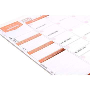 Deluxe Rose Gold Monthly Wall and Desk Pad Calendar - Over 12 Months of Advance Planning and Productivity | Undated - Sheet Size: 22”x17”')