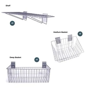 Crownwall Heavy Duty Steel Shelf Organizer Kit for All Spaces