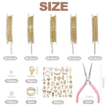 XKCWXY 14K Gold Jewelry Making Kit for All Ages