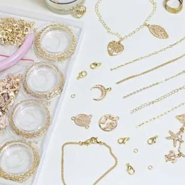 XKCWXY 14K Gold Jewelry Making Kit for All Ages