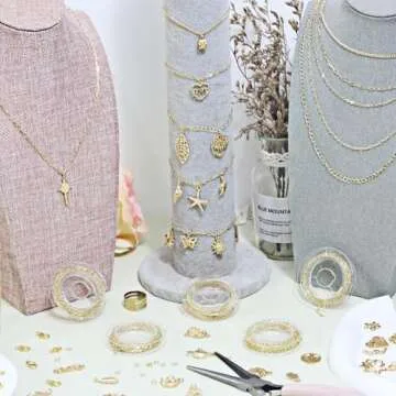 XKCWXY 14K Gold Jewelry Making Kit for All Ages