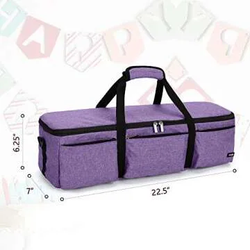LUXJA Foldable Bag Compatible with Cricut Explore Air and Maker, Carrying Bag Compatible with Cricut Explore Air and Supplies (Bag Only), Purple