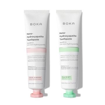 Boka Fluoride Free Toothpaste - Nano Hydroxyapatite, Remineralizing, Sensitive Teeth, Whitening - De...