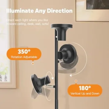 36W Modern Dimmable LED Tree Floor Lamp with Remote