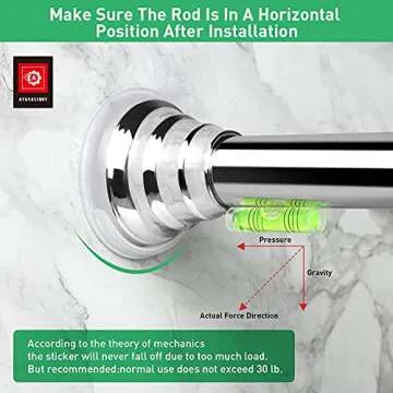Adhesive Shower Curtain Rod Holder | No Drill & Heavy Duty
