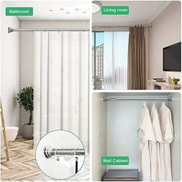 Adhesive Shower Curtain Rod Holder | No Drill & Heavy Duty