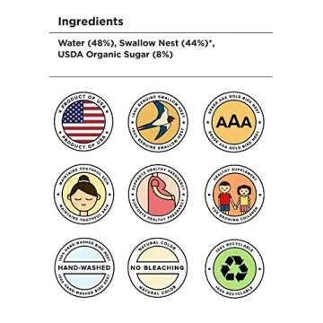 Golden Nest Premium Bird Nest Soup, Swallow Bird Nest 100% Natural - Made in USA, (燕窩) 6 bottles x 75ml (2.5 oz.) (1 box = 6 bottles x 75ml, Ginseng)