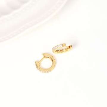 Silver Hoop Earrings Set Huggie Hoop Earrings Hypoallergenic Lightweight Jewelry Everyday Cartilage Dainty Earrings for Women