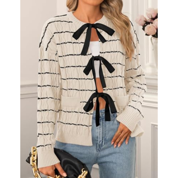 ZESICA Open Front Chunky Knit Cardigan for Women