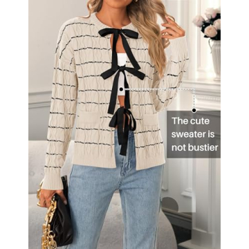 ZESICA Open Front Chunky Knit Cardigan for Women