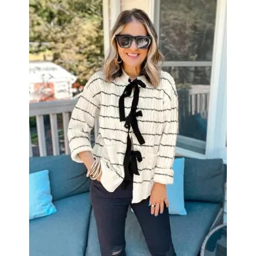 ZESICA Open Front Chunky Knit Cardigan for Women