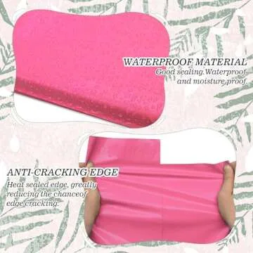 Vapulcio Poly Mailers 10x13 Inch 100 Pcs, Waterproof and Tear-resistant Shipping Bags, Strong Adhesive Shipping Envelopes, Self Seal Mailers Poly Bags with 2.4 Mil, Hello Pink
