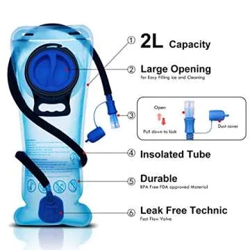 Mothybot Hydration Pack with 2L Water Bladder for Outdoor Fun
