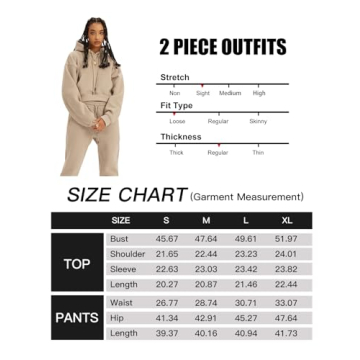 Flygo Women's Fleece Tracksuit Set - Khaki L