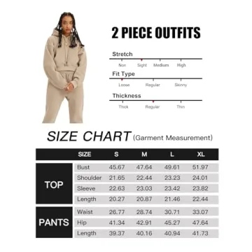 Flygo Women's Fleece Tracksuit Set - Khaki L