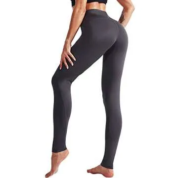NELEUS 2 Pack Tummy Control High Waist Running Workout Leggings,9017,Black,Grey,M,EU L