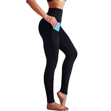 NELEUS 2 Pack Tummy Control High Waist Running Workout Leggings,9017,Black,Grey,M,EU L