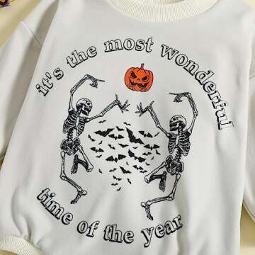 Endorothii Baby Halloween Clothes Girl Boy Spooky Babe Pumpkin Romper Sweatshirt Long Sleeves Bubble Bodysuit Outfit