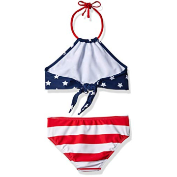 Kanu Surf Girls' American Flag Bikini for Sun Safety