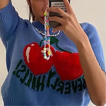 Chic Women Y2K Short Sleeve Knitted Crop Top