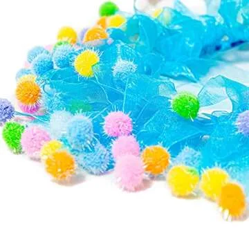Midlee Blue Birthday Pom Pom Dog Collar for Pets