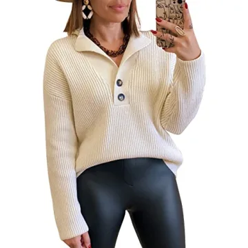 LILLUSORY V Neck Sweater for Fall - Chic Casual Knitwear